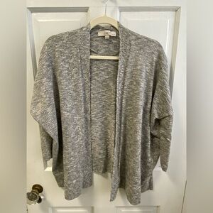 LOFT Metallic Heathered Gray Women's Cardigan